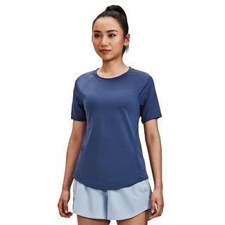 安德玛（UNDERARMOUR）RUSH女子训练运动短袖T恤1368178 暴雨灰044 XS