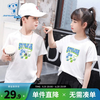 真维斯童装短袖T恤2024夏季新款圆领套头衫男女童同款纯棉上衣V3