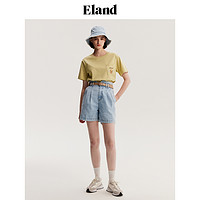 E·LAND 衣恋 Eland衣恋短袖t恤女夏季学院风宽松休闲圆领T恤上衣女