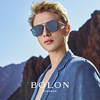 BOLON 暴龙 眼镜偏光镜驾驶专用太阳眼镜飞行员框护眼墨镜男BL8100