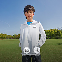 adidas 阿迪达斯 休闲凉感防晒UPF50+连帽夹克外套男女大童adidas阿迪达斯轻运动