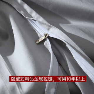 兰叙轻奢贡缎60支长绒棉四件套100%纯棉床上用品床单纯色套件裸睡高级