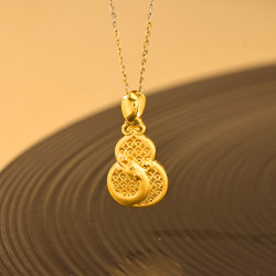 老庙黄金足金999福禄龙吊坠挂坠花丝葫芦祥云生肖瑞兽守护