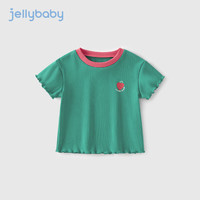 JELLYBABY女童t恤夏天薄款宝宝撞色短袖夏装潮儿童时髦上衣2中小童夏季衣服