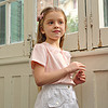 88VIP：戴维贝拉 包邮戴维贝拉儿童T恤2024夏装女童洋气短袖套头衫中大童休闲上衣