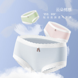 CariaKnar新蕾丝内裤棉女纯棉薄款透气孔裆布舒适简约女生三角裤