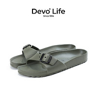 Devo 的沃 休闲一字沙滩轻便度假旅游EVA时尚防滑舒适简约拖鞋2606