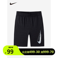 NIKE耐克童装小童运动短裤夏季儿童休闲短裤J466 正黑色 120(6)