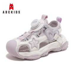 ABCKIDS 网布镂空防撞 儿童运动鞋  28码 内长约18.0cm 米紫色