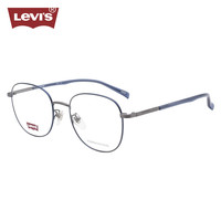 李维斯(Levi's)眼镜框近视眼镜架LV7099/6LB+依视路钻晶膜岩1.67镜片 6LB蓝色/枪色