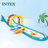 INTEX 56167单人高速赛道儿童充气轨道滑滑梯游泳戏水池儿童滑梯