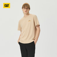 CAT 卡特彼勒 男士男士棉感面料山林系logo印花宽松休闲短袖T恤 CN3TSU36331