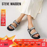 STEVE MADDEN/思美登2024夏季 通勤耐磨气质百搭休闲凉鞋 MONA-R 黑/银色 34