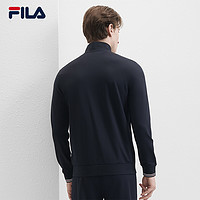 FILA 斐乐 官方男士针织长袖外套2024夏季新款简约休闲商务夹克上衣