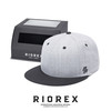 力嘶（RIOREX）帽子男平沿帽防晒遮阳嘻哈帽简约时尚街头百搭棒球帽男大头围帽 麻灰/黑（6片帽） 62cm（大头可调节）