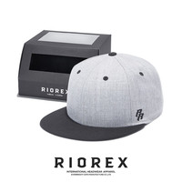 力嘶（RIOREX）帽子男平沿帽防晒遮阳嘻哈帽简约时尚街头百搭棒球帽男大头围帽 麻灰/黑（6片帽） 62cm（大头可调节）