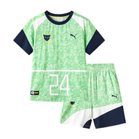 彪马（PUMA）儿童短袖套装男女中大童运动两件套凉感舒适时尚潮 翠绿40201 120cm