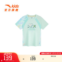 安踏(ANTA)儿童T恤男小童装2024年夏季卡通印花潮流儿童短袖小童短T 巡游绿-1 101cm