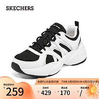 斯凯奇（Skechers）Skechers厚底运动熊猫女鞋8730075 白色/黑色/WBK 3