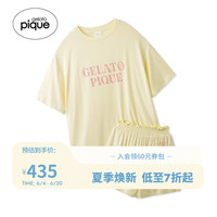 gelatopique24春夏新品女睡衣套装凉感彩色字母短裤PWCT242221