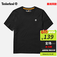 Timberland 短袖T恤男装运动服户外时尚透气休闲宽松棉质半袖上衣A6DKU A6DKU001/黑色偏大 XL