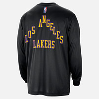 NIKE 耐克 官方洛杉矶湖人队NBA男速干长袖上衣宽松针织DX9610