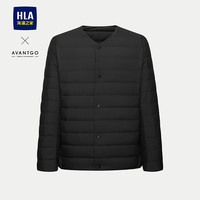 HLA海澜之家羽绒服男24新轻商务经典系列白鸭绒外套男冬HWRAW4W003A 藏青13 165/84A S推荐114~124斤