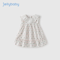 JELLYBABY女童碎花裙夏装中小童法式裙子纯棉宝宝夏季背心裙儿童洋气连衣裙