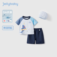 JELLYBABY【2024夏季上新】女童分体泳衣夏款儿童抗菌沙滩服夏男童短袖泳装