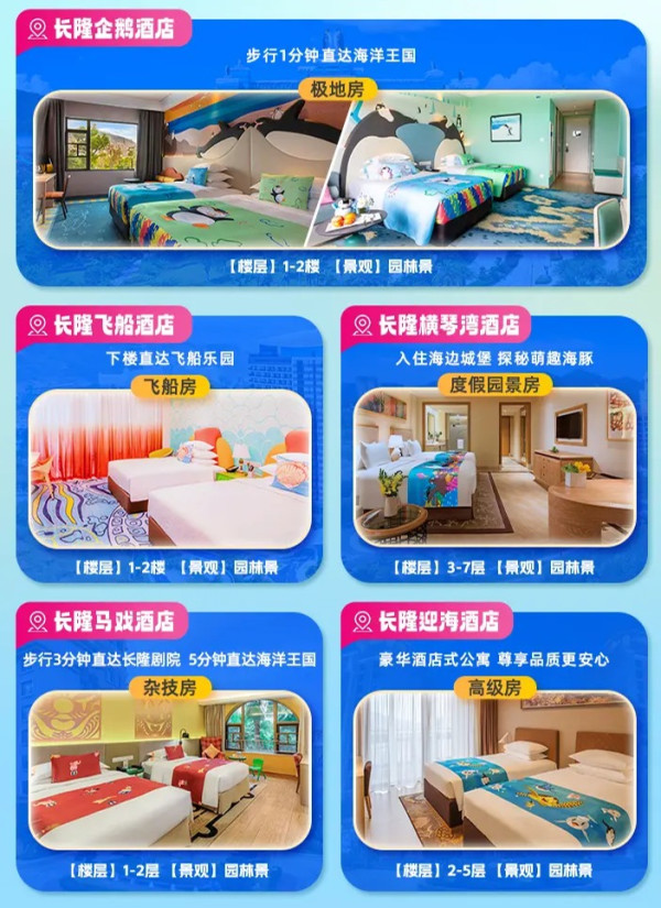 通兑再升级!直接包圆广州+珠海两地长隆的8家酒店!广州/珠海长隆8大酒店2-3人可选 指定房型1晚通兑套餐(含早/晚+无限次出入指定乐园)