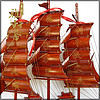 雅轩斋 红木工艺品 实木质帆船模型一帆风顺 红木船特大80摆件手工