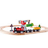 Hape 火车轨道电动货运套儿童宝宝益智玩具3岁以上男女孩木制模型