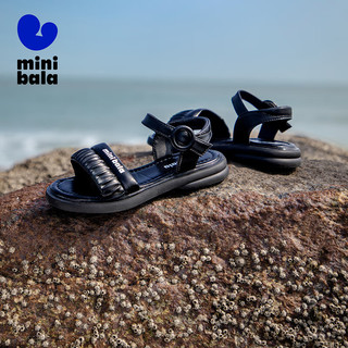 迷你巴拉 MINI BALA 童鞋儿童凉鞋女童夏季新款防滑透气耐磨时尚经典休闲鞋潮