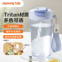 九阳（Joyoung）塑料杯运动便携塑料水杯大容量500ml吸管杯简约水杯蓝色WR539 tritan-蓝色- 500ml