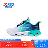 XTEP 特步 儿童男童鞋夏季透气旋钮扣中大童跑步鞋运动鞋子 深邃蓝/极光绿 40码