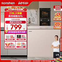 Ronshen 容声 205升低霜小型冰柜家用商用单温冷柜冷藏冷冻转换 一级能效节能冷冻柜BD/BC-205ZMSM
