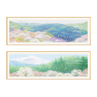 waLLwa 墻蛙 臥室裝飾畫客廳沙發背景墻壁畫現代簡約日式風景床頭溫馨掛畫