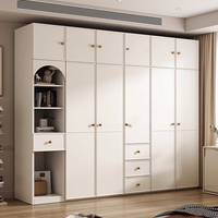 徕伊艾佳法式奶油风衣柜卧室家用大衣橱白色环保现代简约组装储物柜子 四门单衣柜