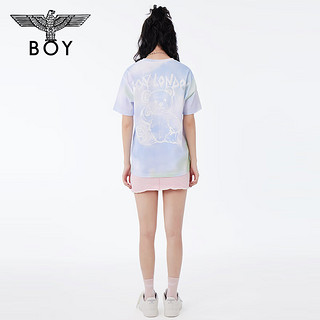 BOY LONDON24夏款短袖渐变小熊立体印花宽松潮牌T恤N01025 彩色 M