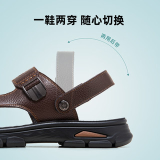 骆驼（CAMEL）2024夏季新款商务凉鞋舒适软弹休闲通勤两穿男鞋 G14M211623