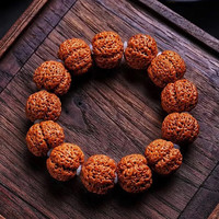 彩荷五星蜂王满肉大金刚菩提手串男士文玩菩提子原籽盘玩佛珠 【高货】巨肉五星蜂皇22mm【送蜜