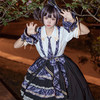 豹了个猫原创lolita赤月打歌服FS套装洛丽塔连衣裙夏季 紫色 XXL