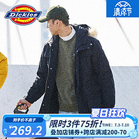 Dickies棉服 可脱卸毛领字母印花多口袋夹克 男士秋冬厚外套 夹克男 9551 黑色 S