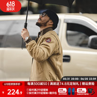 马登（Maden）美式复古M1942坦克服男士夹克加厚保暖服棉狂怒立领外套冬季 卡其色