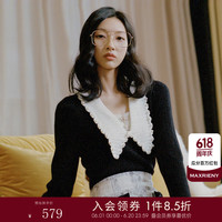 MAXRIENY午夜巴黎针织衫毛衫冬季上衣女 黑色 S/01