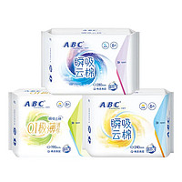 PLUS会员：ABC 瞬吸云棉卫生巾日夜组合 6包共48片（赠试用装4片）
