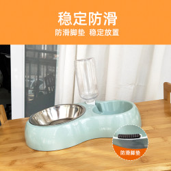 团子先生 狗盆狗碗猫碗双碗自动饮水猫盆食盆防打翻宠物碗猫咪狗狗用品大全
