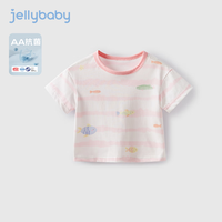 JELLYBABY女童短袖T恤儿童夏季凉感上衣幼童夏款抗菌小清新衣服5女宝宝夏装