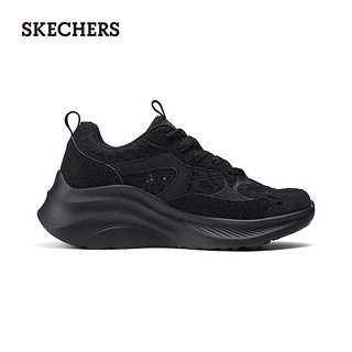 斯凯奇（Skechers）2024年赵露思同款糕糕鞋夏季舒适透气运动休闲女鞋117520 全黑色/BBK 36.5 尺码偏大，选小一码