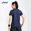 ASICS 亚瑟士 夏季运动T恤女子柔软舒适套头圆领运动短袖T恤